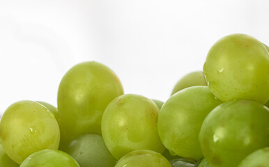 Close up de uvas verdes