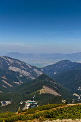 Fototapeta na wymiar Panorama Tatr, szczyty widziane ze Słowackiego Parku Narodowego