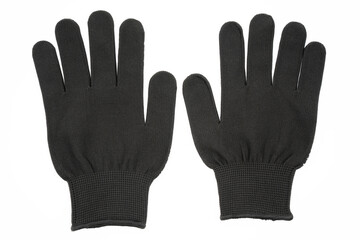 black gloves isolated on white