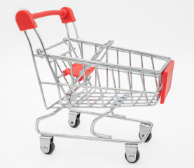 shopping cart isolated on white