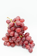 red grapes isolated on white