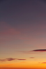 Obraz premium Beautiful autumn sky at sunset pink orange purple color