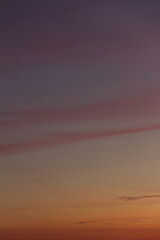 Beautiful autumn sky at sunset pink orange purple color
