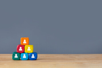 Business team building , Human Resource Management and Recruitment concept