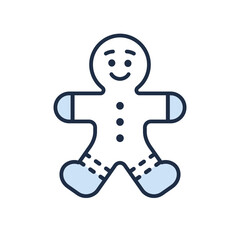 Gingerbread Man Vector Illustration Icon 
