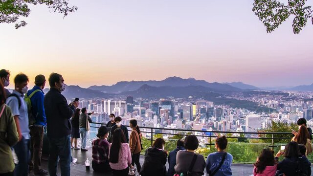 Viewpoints around the city in Seoul, Korea