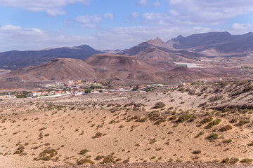 Vulcanic based desert landscape at Jandia around La Pared
