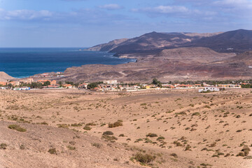 Vulcanic based desert landscape at Jandia around La Pared