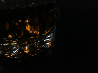 Glass of scotch whiskey alcohol