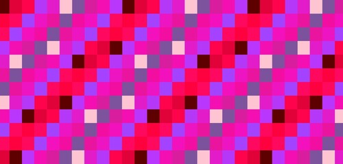 Abstract pink colored mosaic square pattern. colorful squares shape retro background illustration. Scottish pattern rhombus tiles seamless graphic design. Endless Rhombus plaid fabric print.