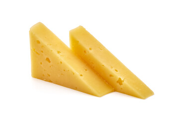 Holland cheese, isolated on white background
