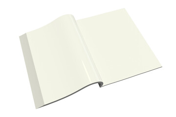 blank notebook isolated on white