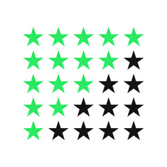 Five star rating customer review icon vector illustration