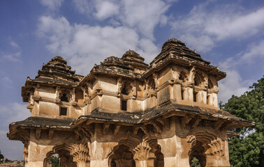 Lotus Mahal is one of the most famous architectural landmarks of Hampi