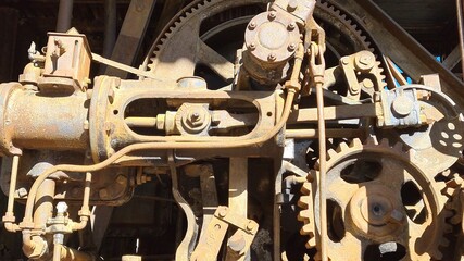 old industrial iron gear