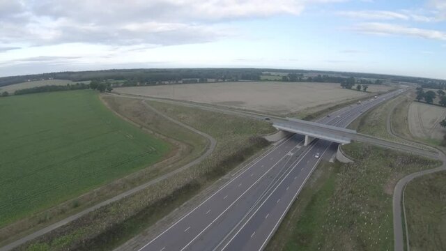 Aerial Drone footage of the NDR. The new northern distributor road around Norwich, Norfolk. 7