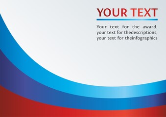 Flag of the Luhansk People's Republic, template for the award, an official document with the flag and the symbol of the Luhansk People's Republic