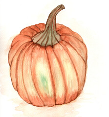 Watercolor pumpkin