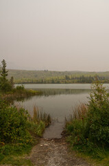 Talbot Lake on a Smoky Day