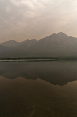 Pyramid Lake on a Smoky Morning