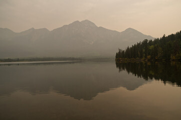 Pyramid Lake on a Smoky Morning
