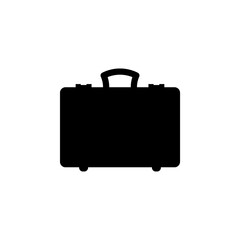 Briefcase icon flat vector illustration