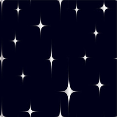 Winter christmas holiday background with white stars. Vector seamless illustration