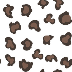 Animal print vector seamless pattern. Hand drawn exotic nature texture background.