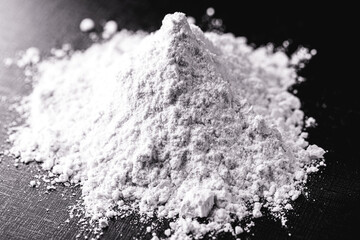 Powdered dolomite. It is a mineral with a clay-like texture and is rich in calcium and magnesium....