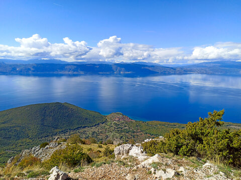 coast of Ohrid lake near Trpejca, Republic of Macedonia