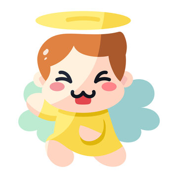 Isolated angel icon. Nativity characters icon - Vector