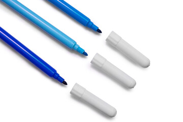Felt-tip pens blue, dark blue