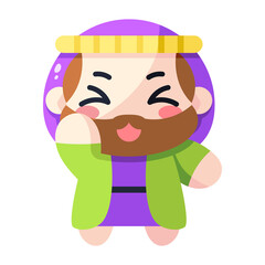 Isolated Jose icon. Nativity icon - Vector illustration