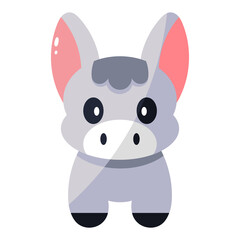 Isolated donkey icon. Nativity characters icon - Vector