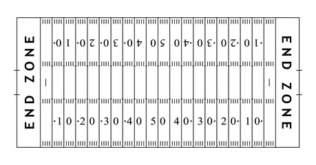 Vektor American Football Spielfeld Übersichtsplan © fotomowo