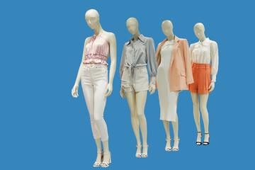 Four female mannequins.