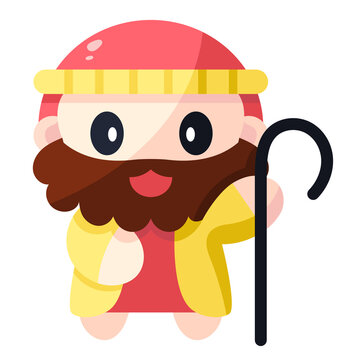 recommend clip art: Isolated shepherd icon. Nativity characters icon - Vector