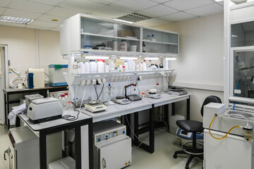 Interior of a modern laboratory.