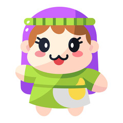 Isolated shepherd icon. Nativity characters icon - Vector