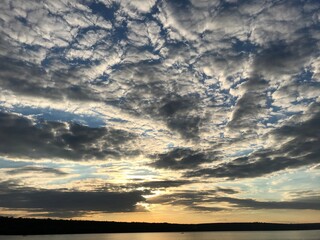 sunset over the sea