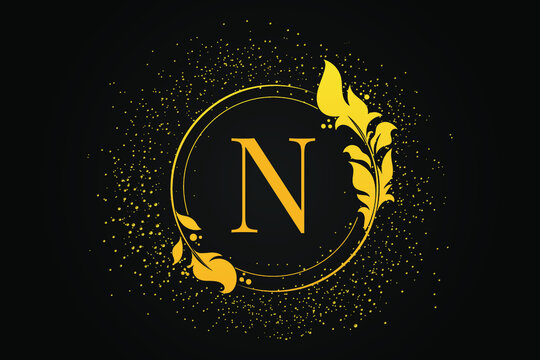 Floral Letter N Logo Template Vector Download