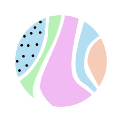 Abstract modern graphic elements of a circle. Background of flowing liquid shapes. Template for the design of a flyer, social networks, or presentation. Vector illustration.