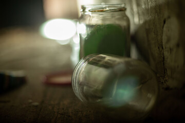 
rubbish on the floor