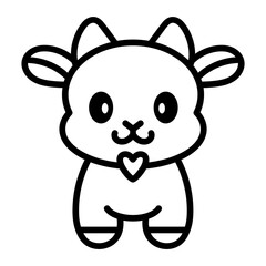 Isolated goat icon. Nativity characters icon - Vector