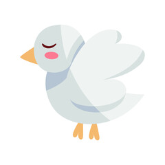 Isolated pigeon icon. Nativity characters icon - Vector