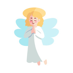 Fototapeta na wymiar Isolated angel icon. Nativity characters icon - Vector