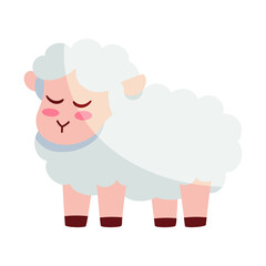 Isolated sheep icon. Nativity characters icon - Vector