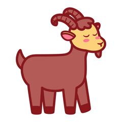 Isolated goat icon. Nativity characters icon - Vector