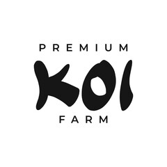 Japanese Koi Logo Template. Koi Fishes Logo. Luck, prosperity and good fortune. Animal, asian.