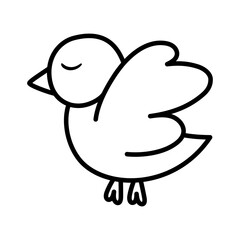 Isolated pigeon icon. Nativity characters icon - Vector
